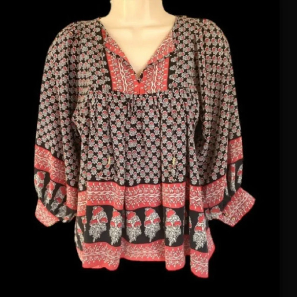 Ulla Johnson Silk Bea Blouse Batik Print XS - Picture 4 of 12